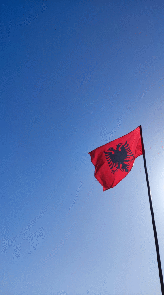 albanian, flag, albania, sky, nature, travel, tirana, sea, beach, country